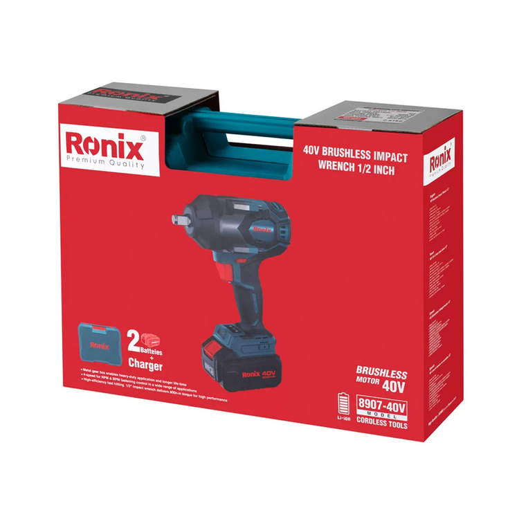 کیت بکس شارژی براشلس 40 ولتی رونیکس مدل 8907