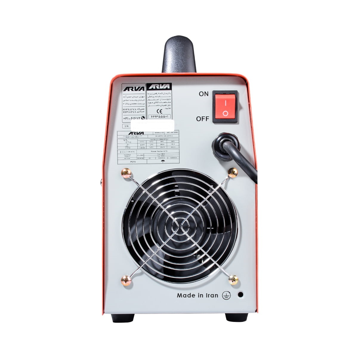 اینورتر جوشکاری ۲۰۰ آمپر TURBO آروا مدل ۲۱۰۳ (همراه با کابل و انبر جوش و اتصال)