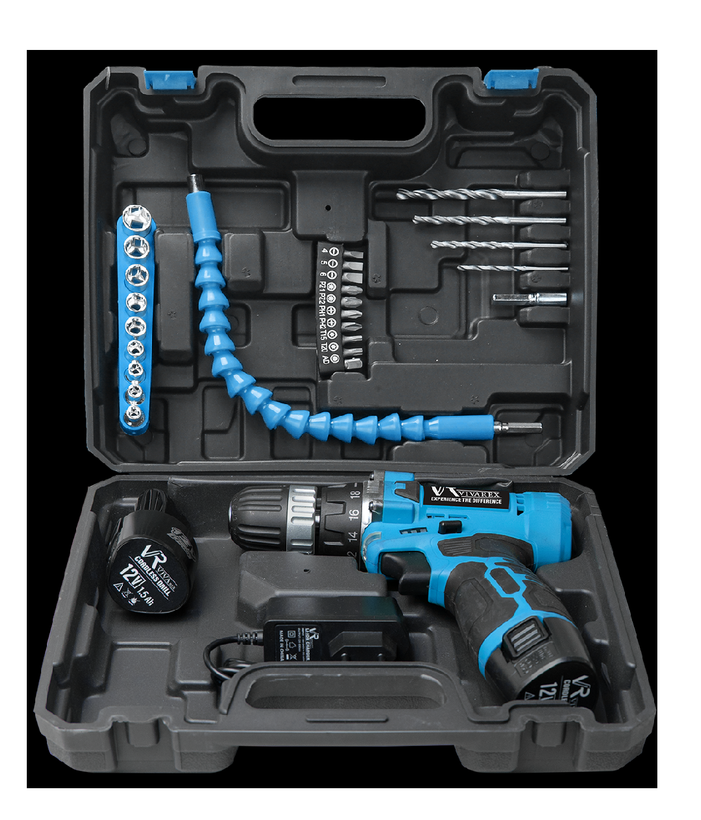 دریل پیچ گوشتی دو باطری همراه لوازم ویوارکس VR1210V-22A