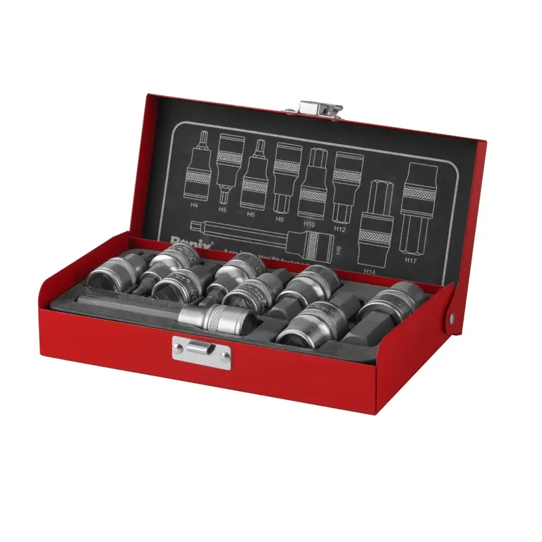 جعبه بکس تایوانی 1/2 اینچ شش گوش 9 پارچه رونیکس RH-2692