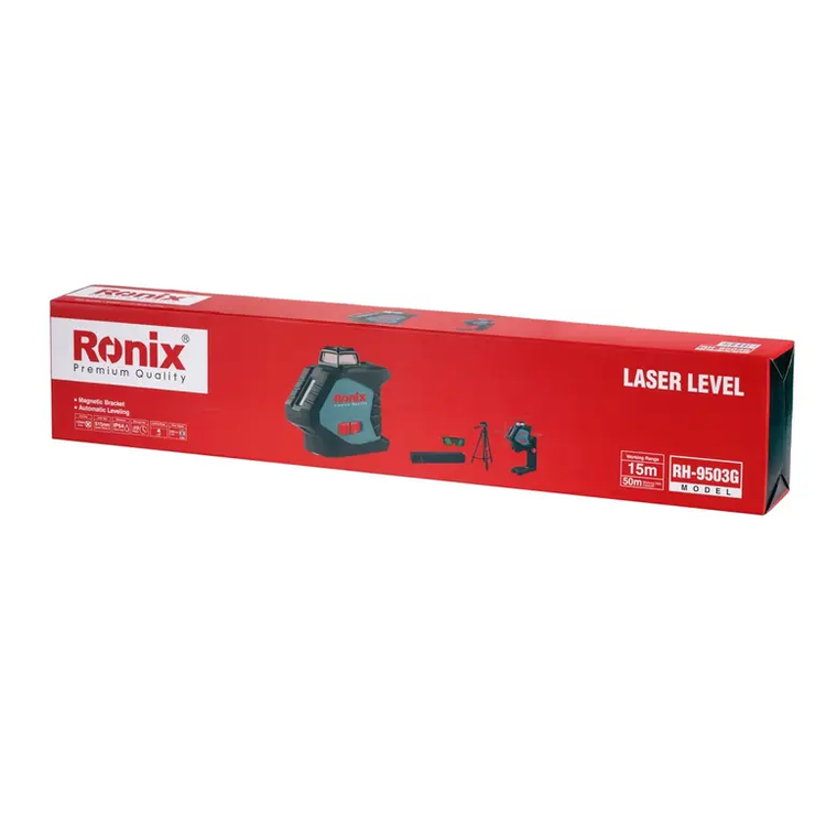 تراز لیزری 120+360 درجه نور سبز رونیکس RH-9503G