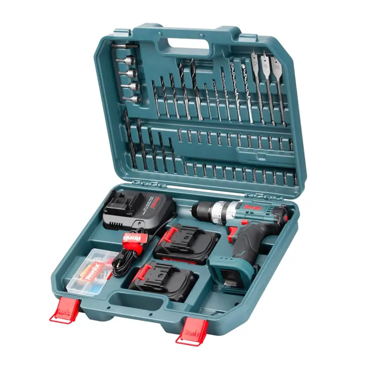 کیت دریل چکشی شارژی 20 ولت 53 پارچه رونیکس RS-8619